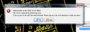 Error while using JOSM for OSM imports.
